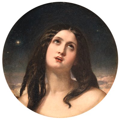 Jovem mulher olhando para cima de William Edward Frost